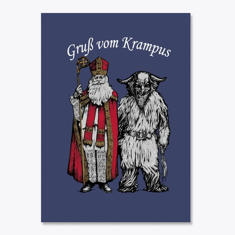 Gruss vom St Nik und Krampus (2 sided)